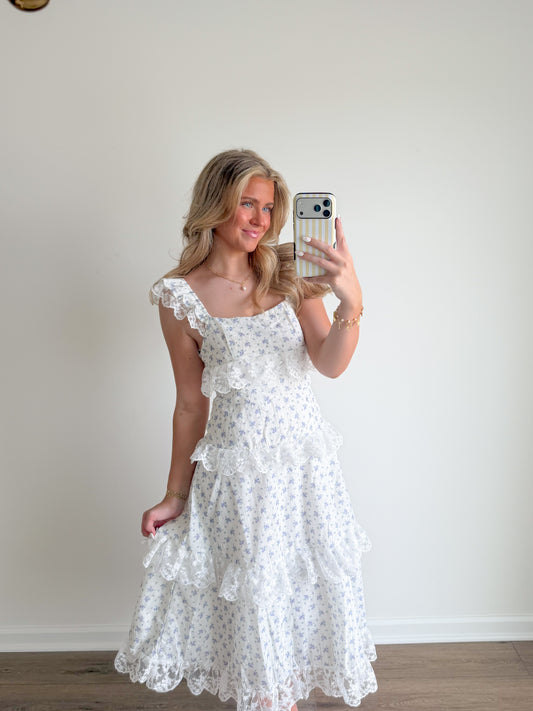 Lilac Lace Maxi Dress