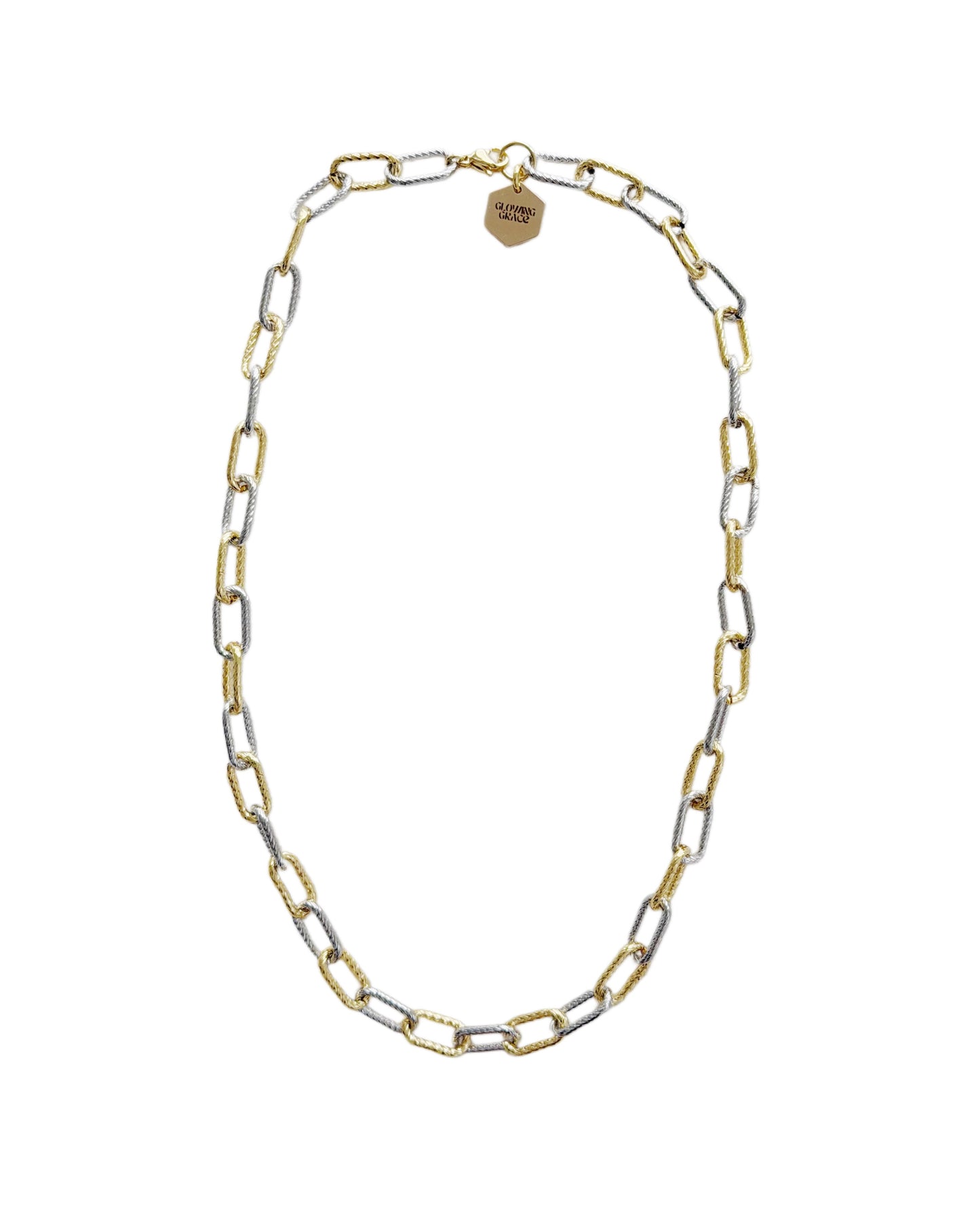 Mixed Metal Chunky Necklace