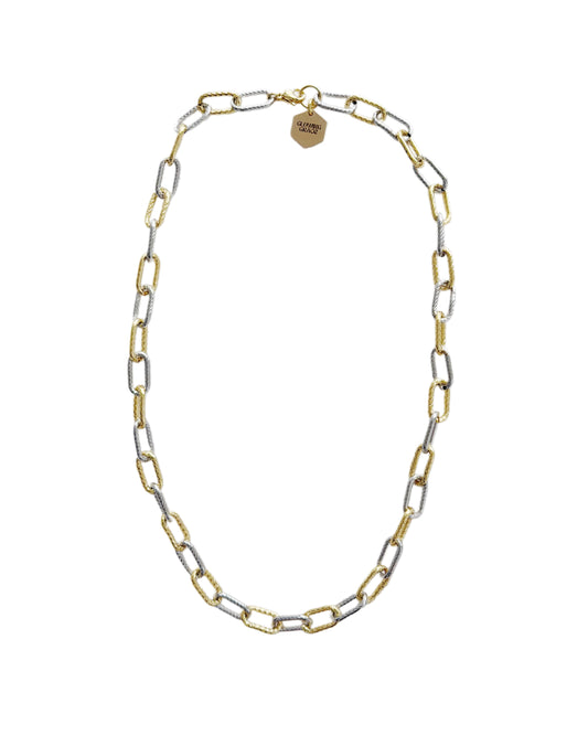 Mixed Metal Chunky Necklace