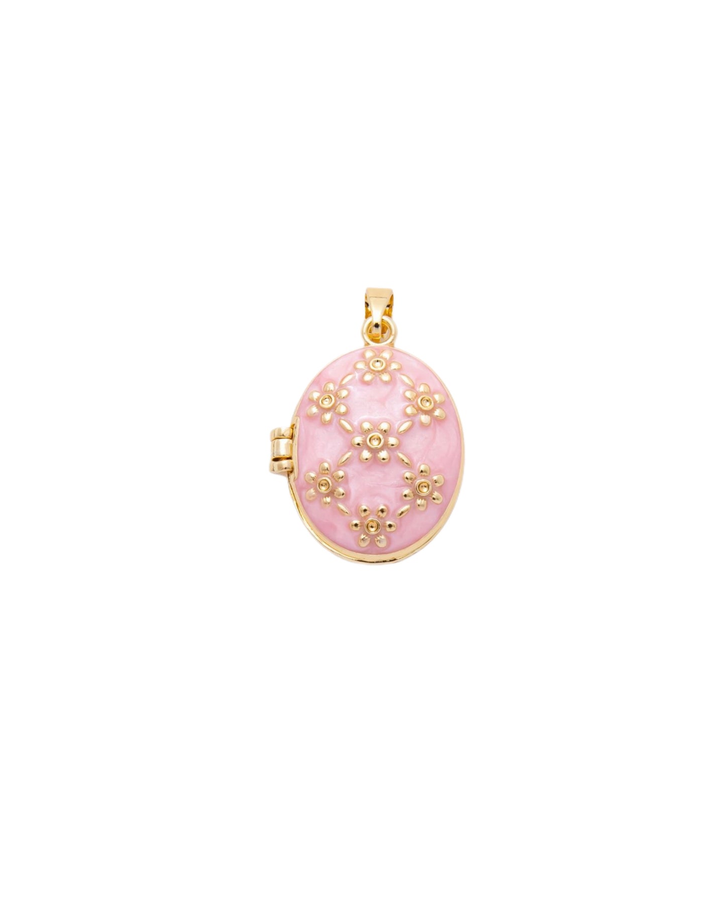 Pink and Gold Locket Charm