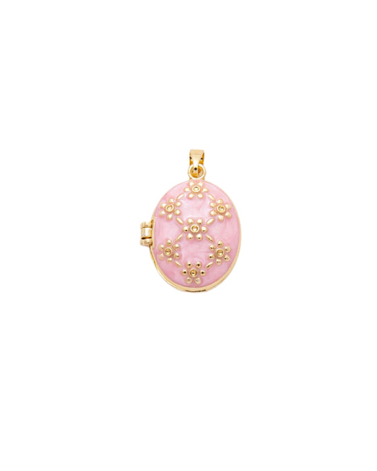 Pink and Gold Locket Charm