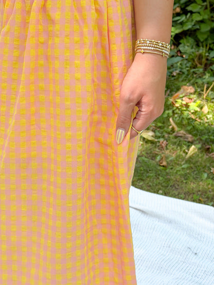 Pink Lemonade Gingham Set