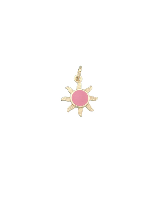 Tiny Pink Sun Charm