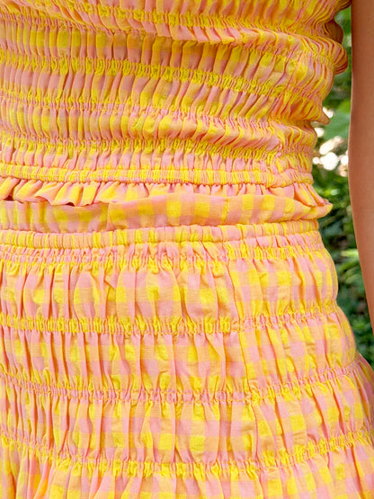 Pink Lemonade Gingham Set