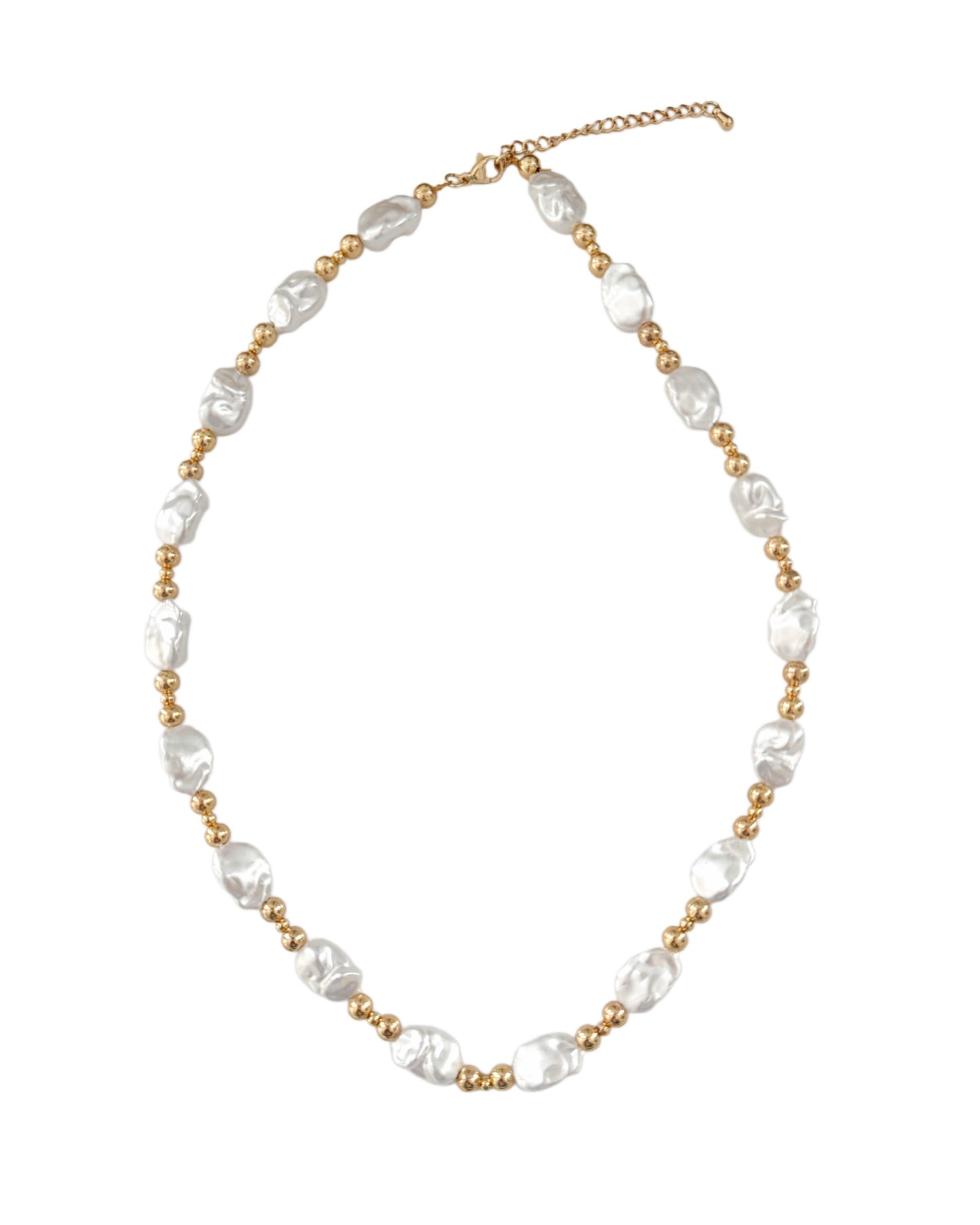 Chunky Pearl and Gold Necklace