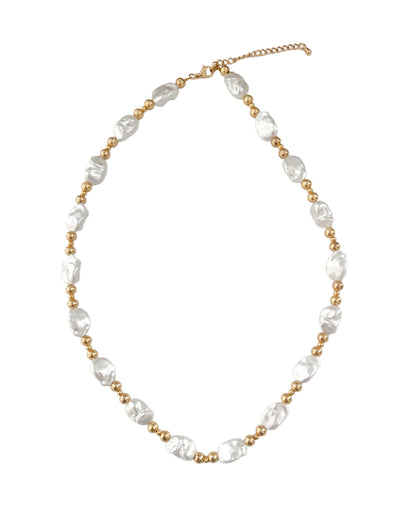 Chunky Pearl and Gold Necklace