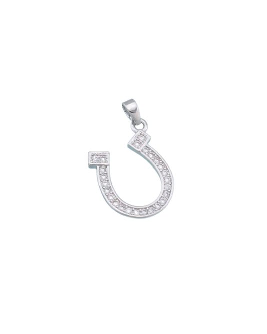 Silver Big Horseshoe Charm