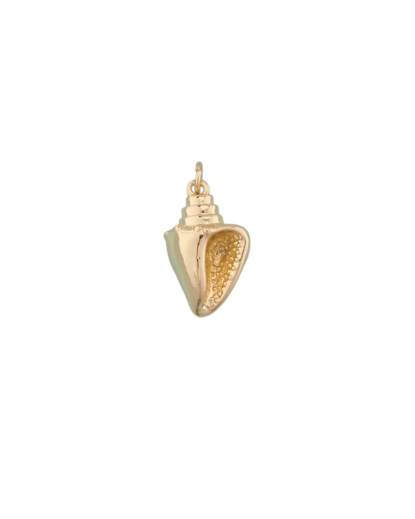 Golden Conch Shell Charm