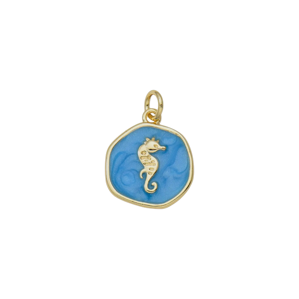 Blue Seahorse Charm