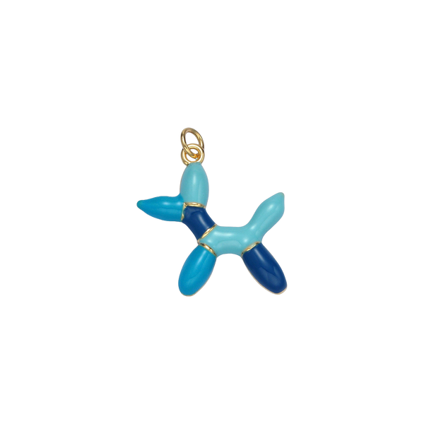 Blue Balloon Dog Charm
