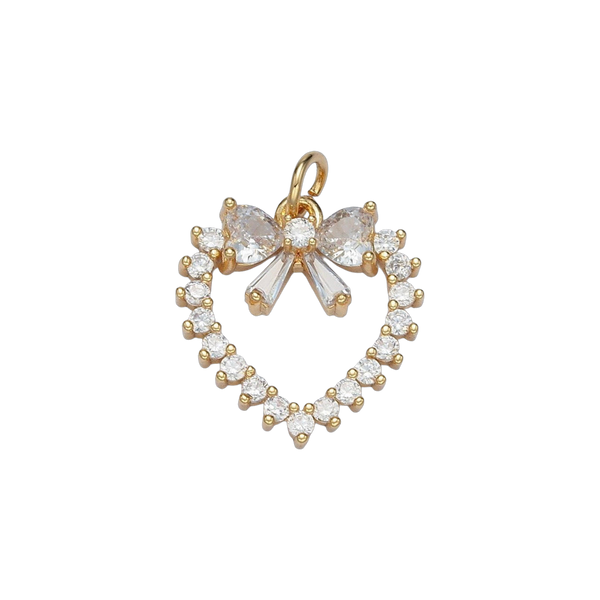 Heart with Bow Charm