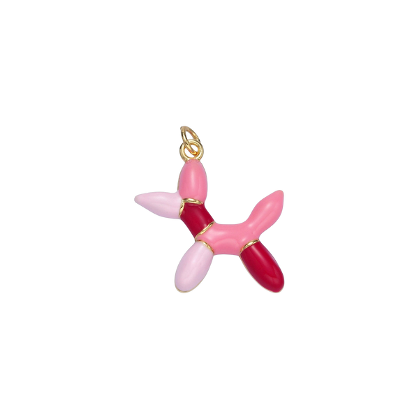 Pink Balloon Dog Charm