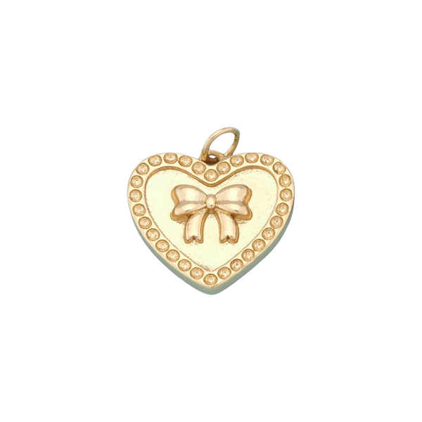 Bow Heart Charm