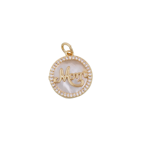 Circle Pearl Mom Charm
