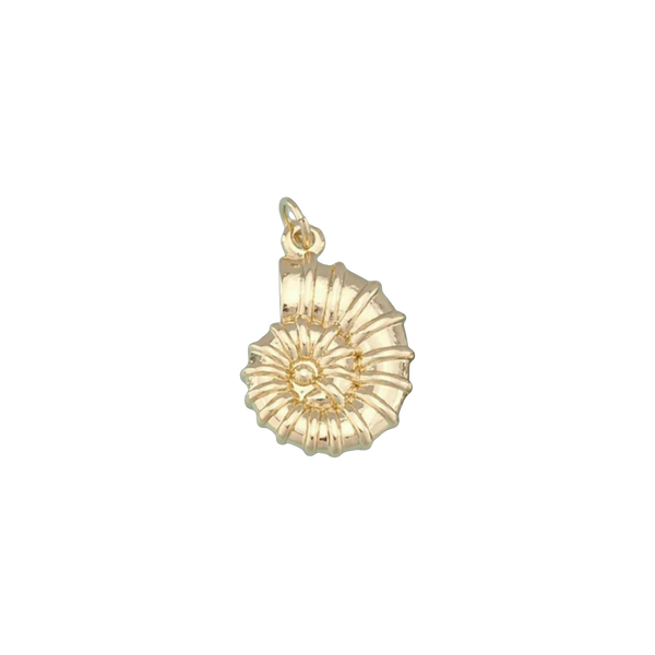 Gold Spiral Shell Charm