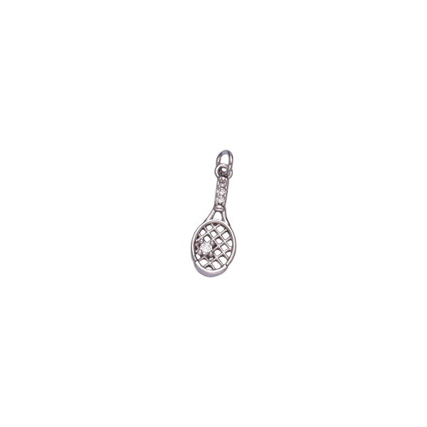 Silver Tennis Charm