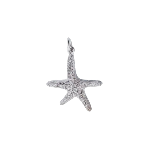 Silver Shine Starfish Charm