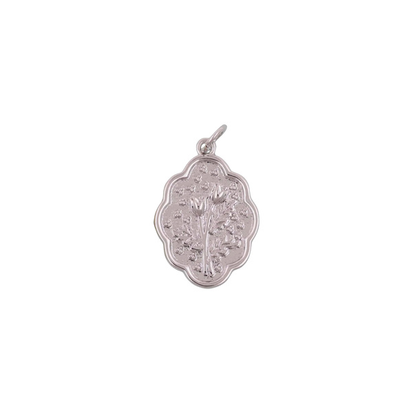 Silver Wildflower Charm