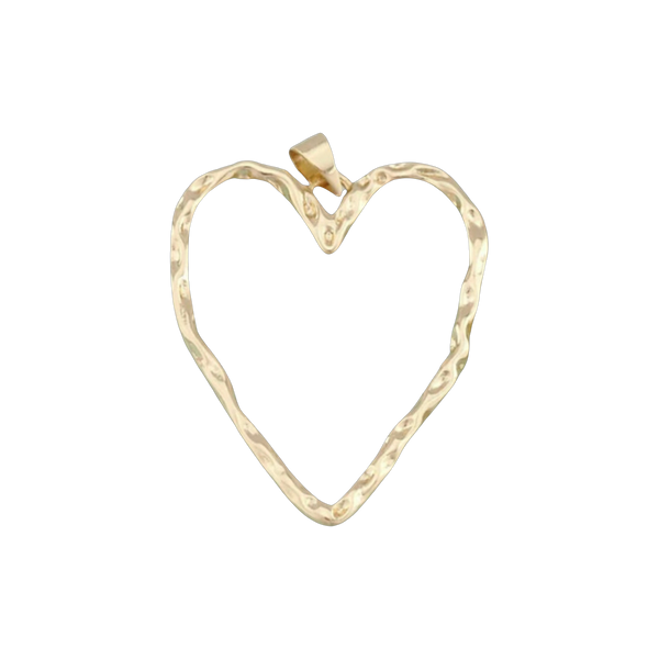 Open Wave Heart Charm