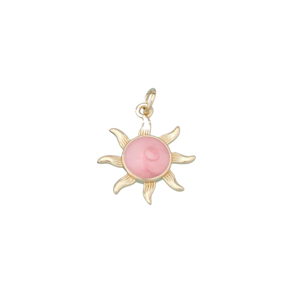 Pink and Gold Sun Charm