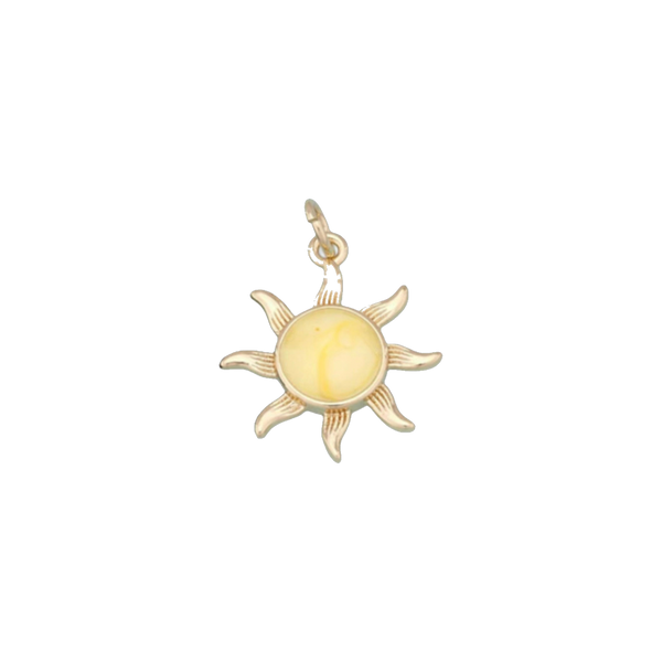 Yellow and Gold Sun Charm