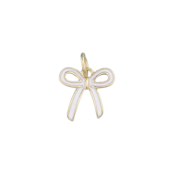 Tiny White Bow Charm