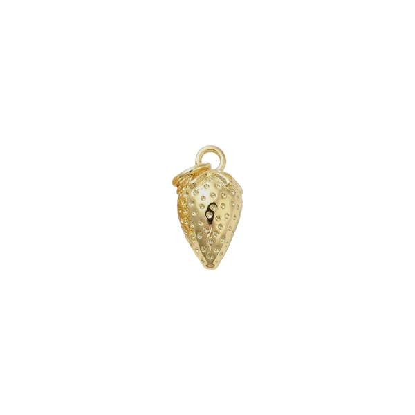 Gold Strawberry Charm