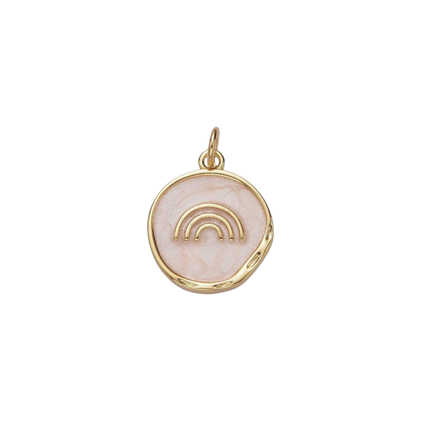 White Circle Rainbow Charm