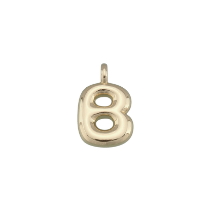 Gold Bubble Letter Charms