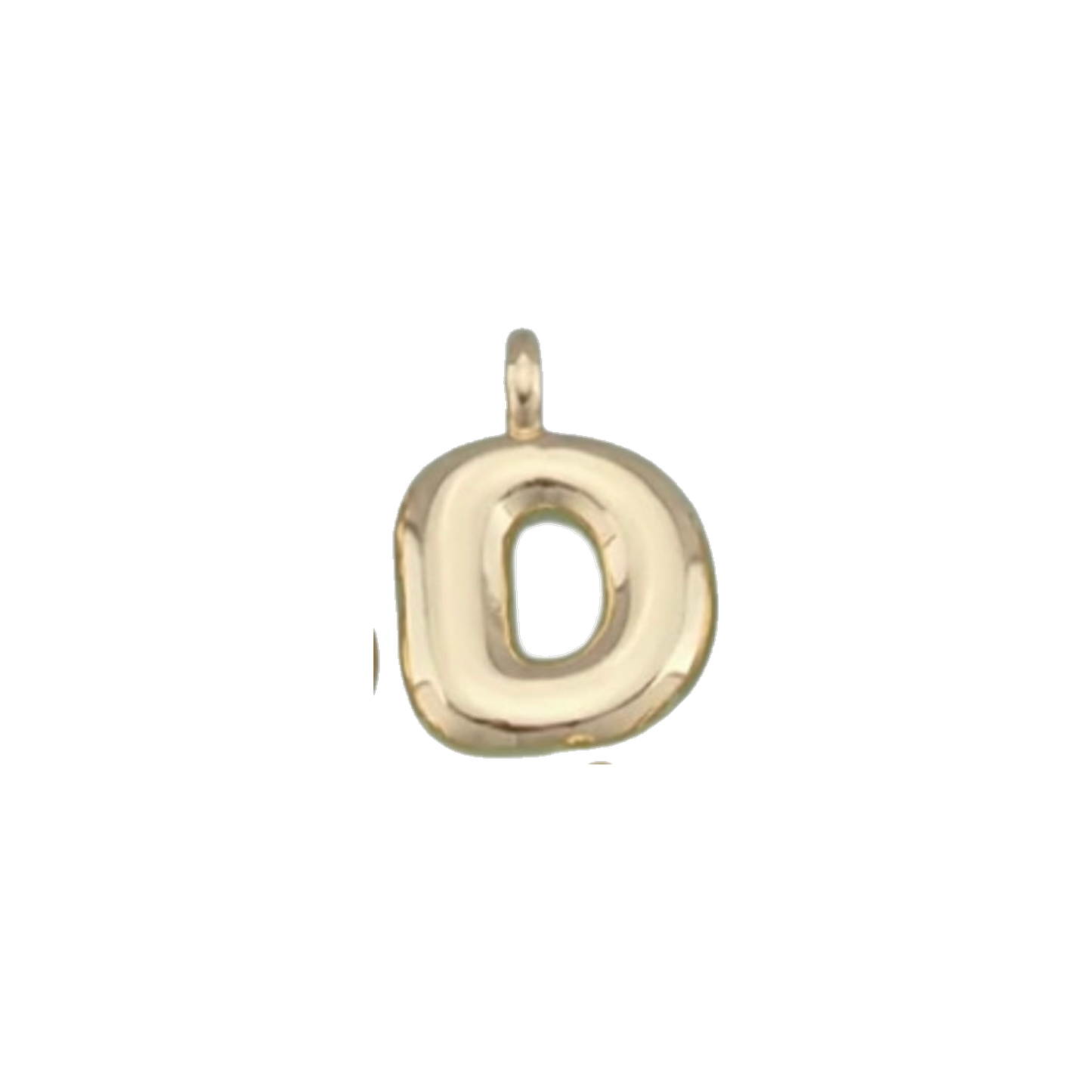 Gold Bubble Letter Charms