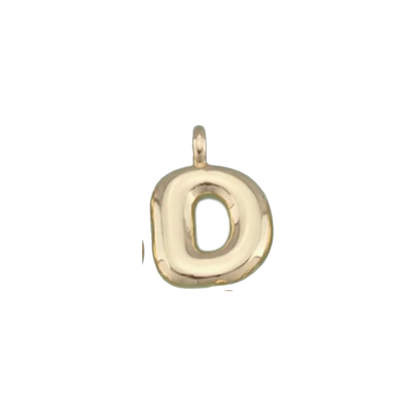 Gold Bubble Letter Charms