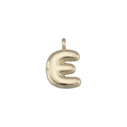 Gold Bubble Letter Charms