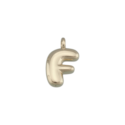 Gold Bubble Letter Charms