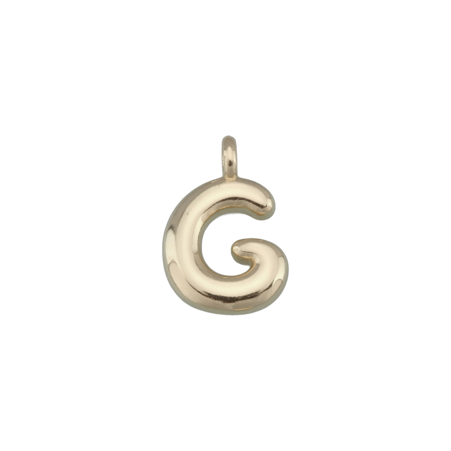Gold Bubble Letter Charms