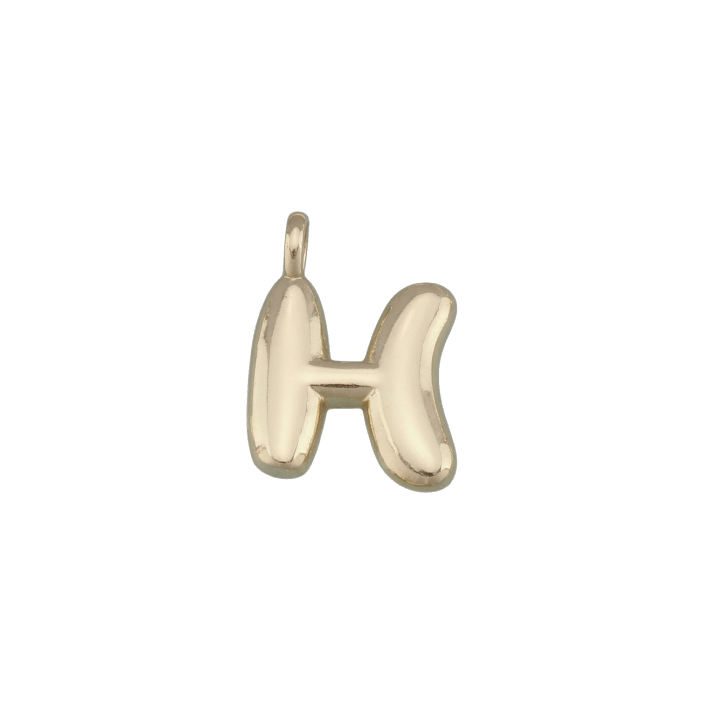 Gold Bubble Letter Charms