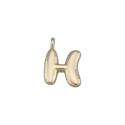 Gold Bubble Letter Charms