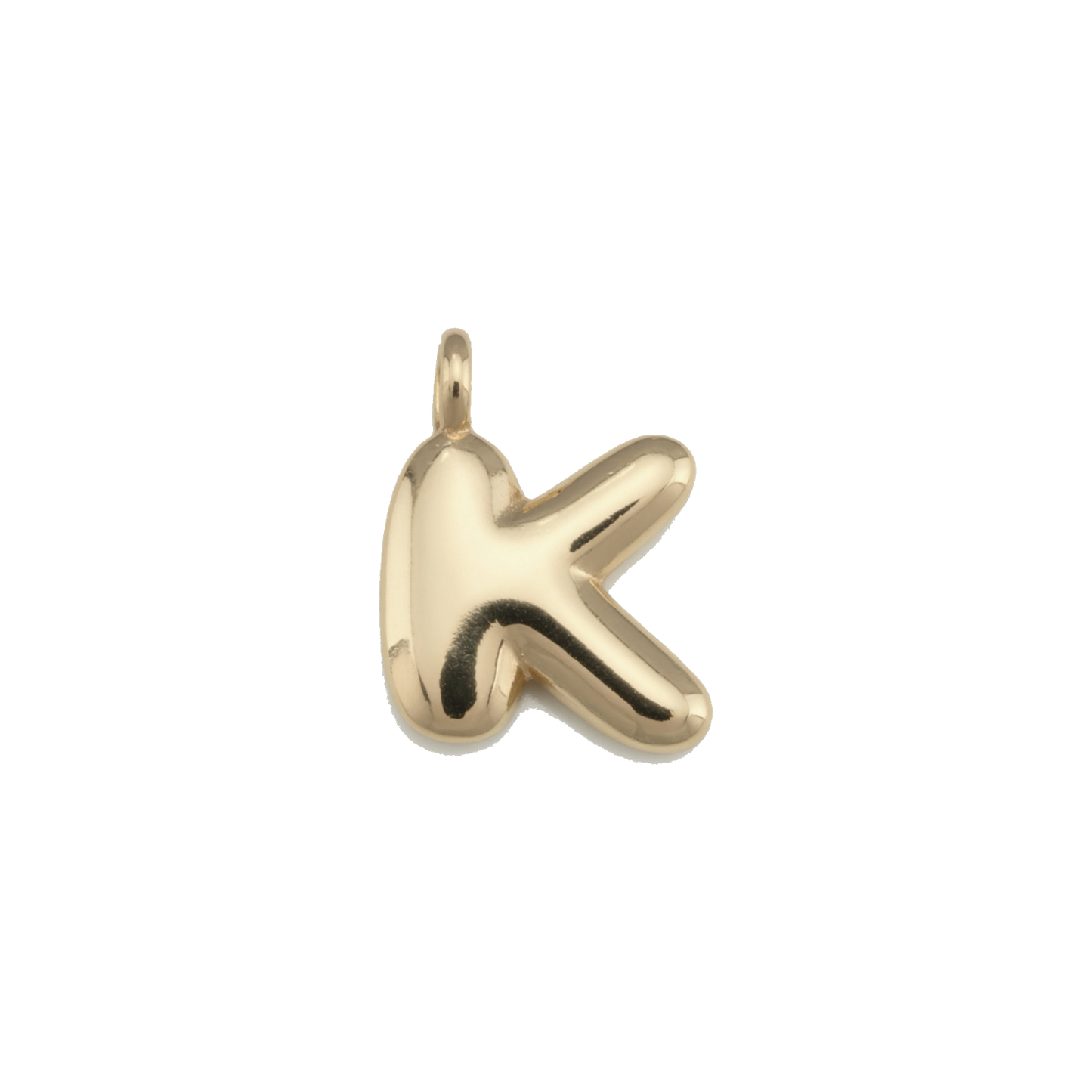 Gold Bubble Letter Charms