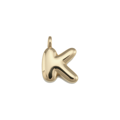 Gold Bubble Letter Charms