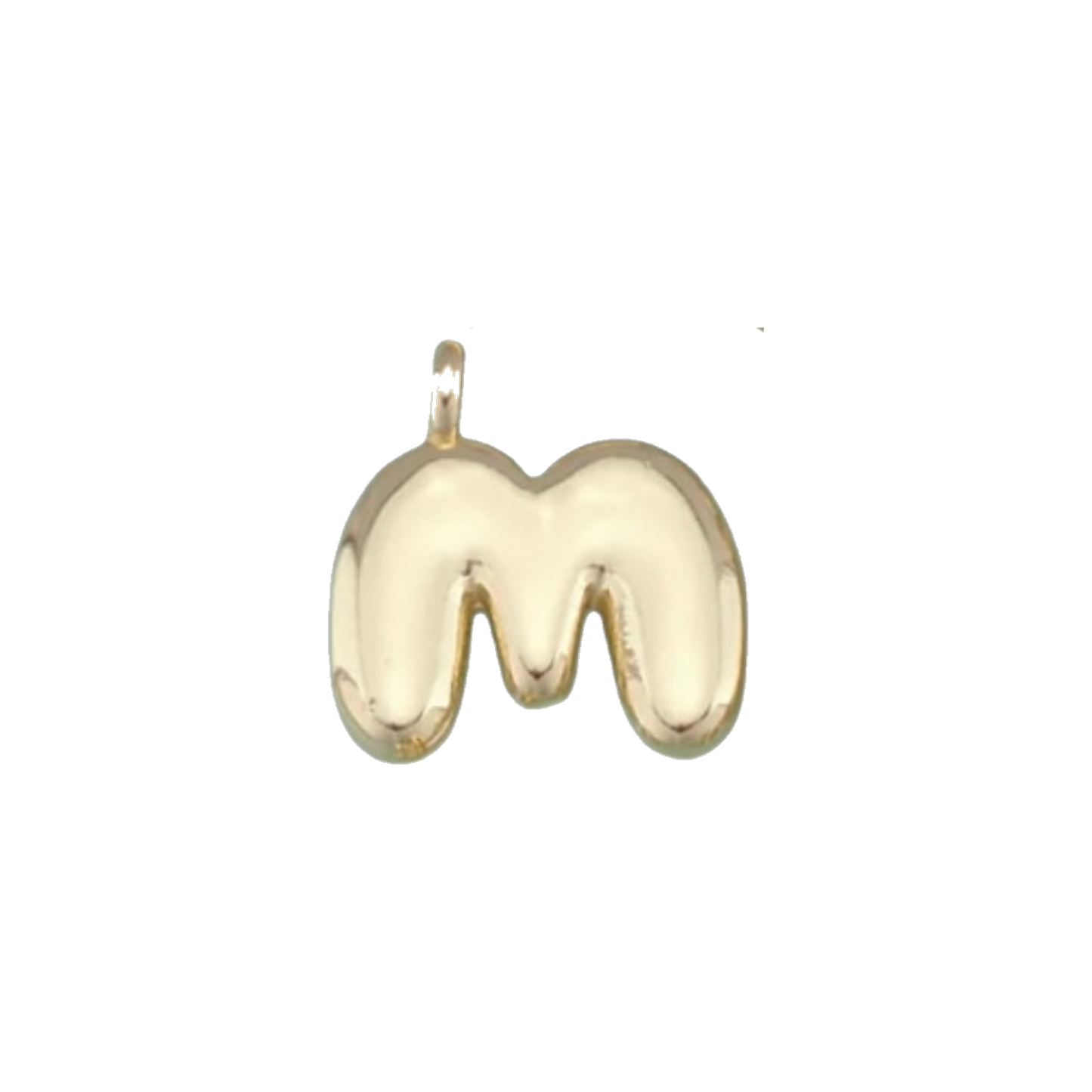 Gold Bubble Letter Charms