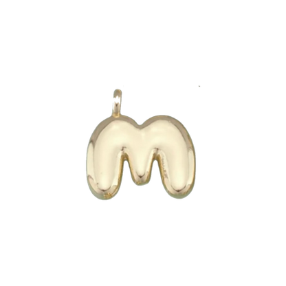 Gold Bubble Letter Charms