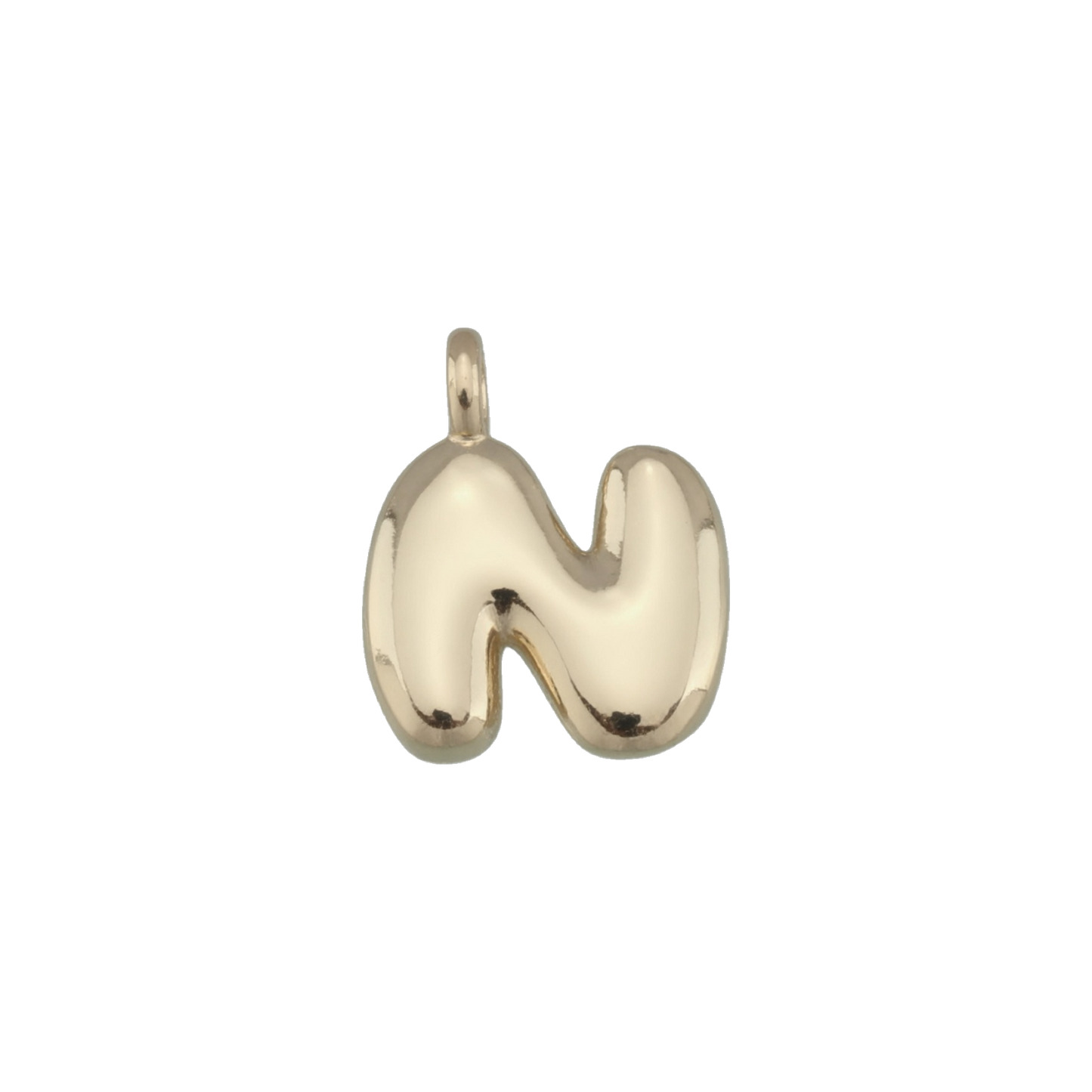 Gold Bubble Letter Charms