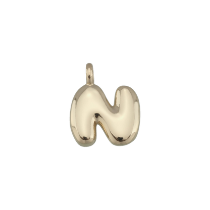 Gold Bubble Letter Charms