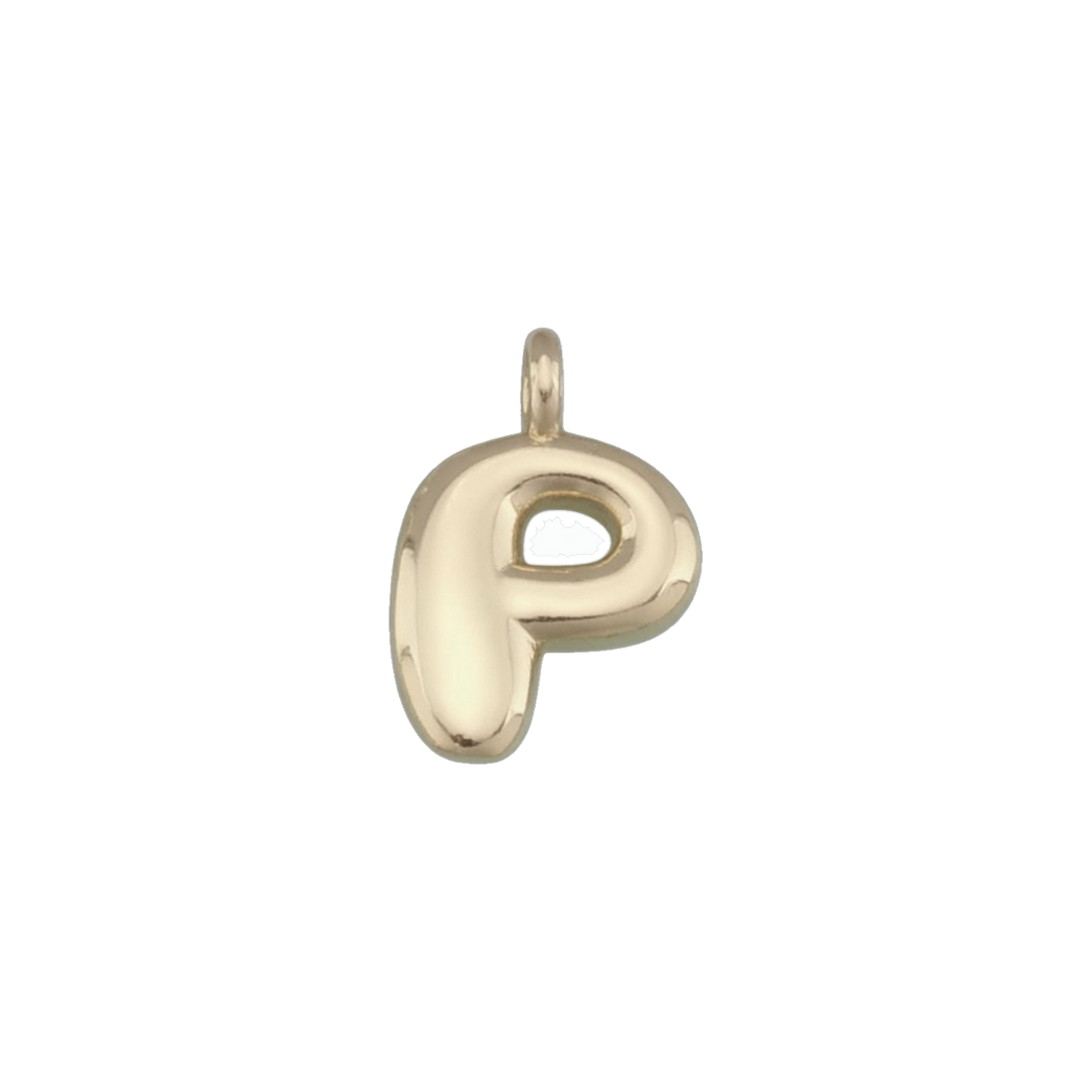 Gold Bubble Letter Charms