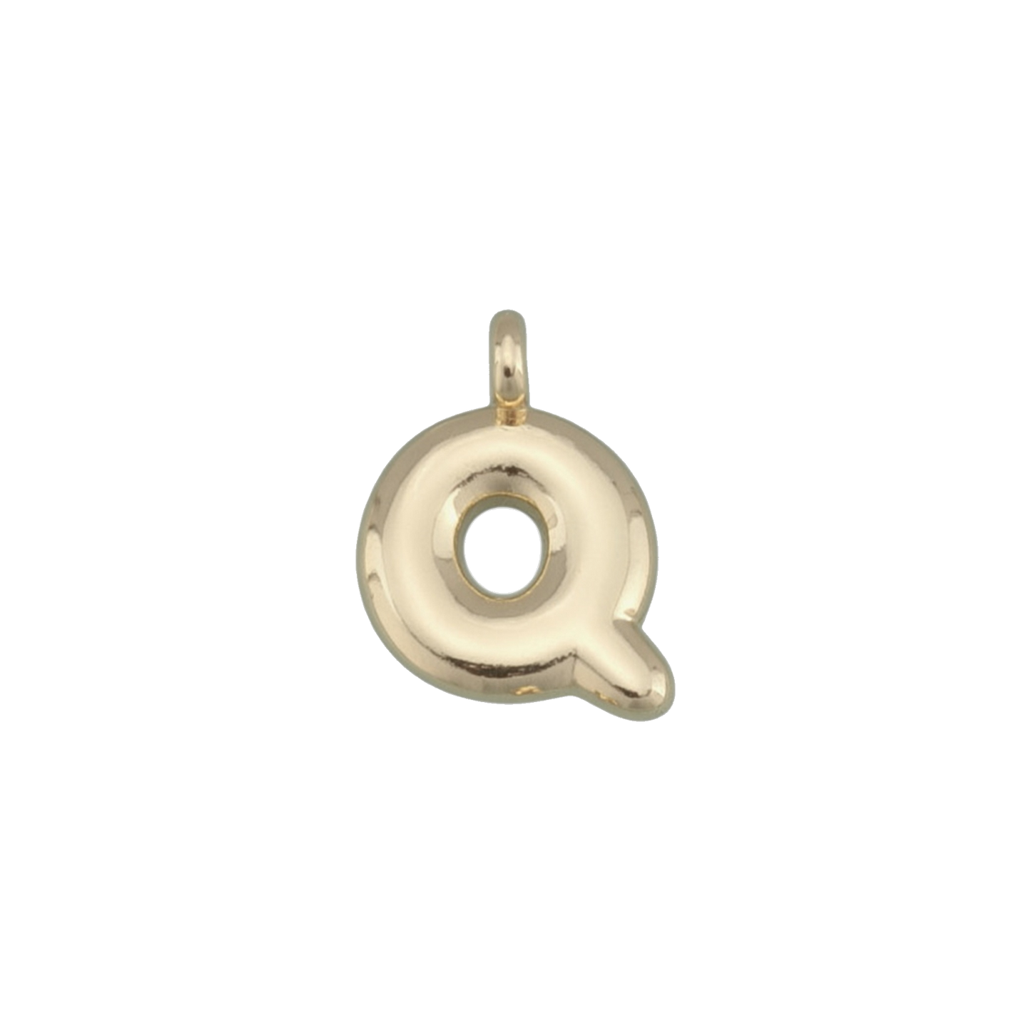 Gold Bubble Letter Charms