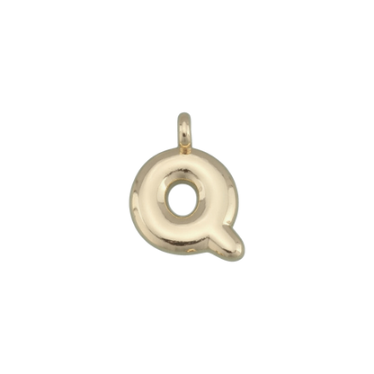 Gold Bubble Letter Charms