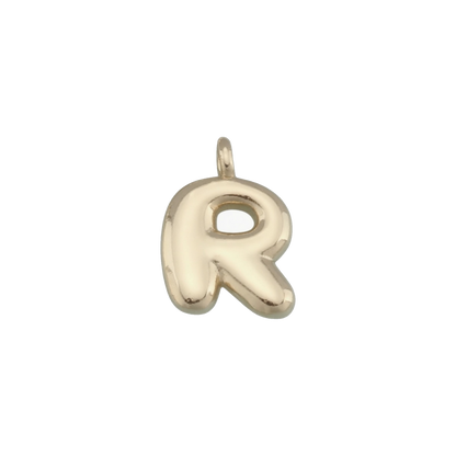 Gold Bubble Letter Charms