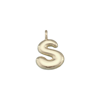Gold Bubble Letter Charms