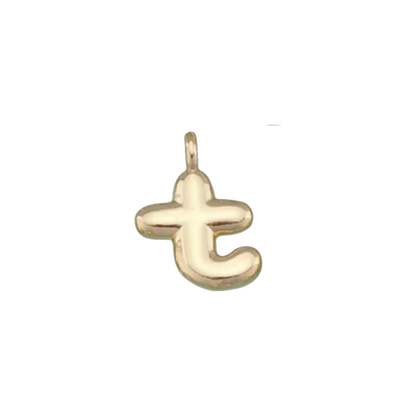 Gold Bubble Letter Charms