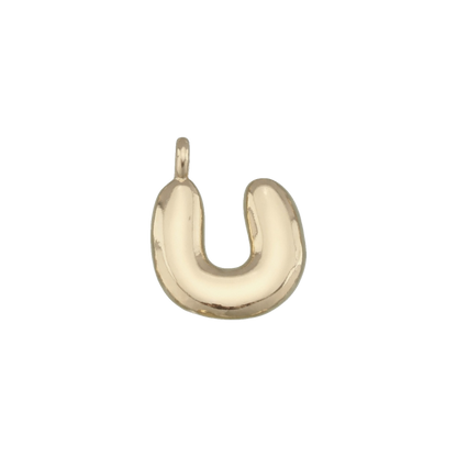 Gold Bubble Letter Charms