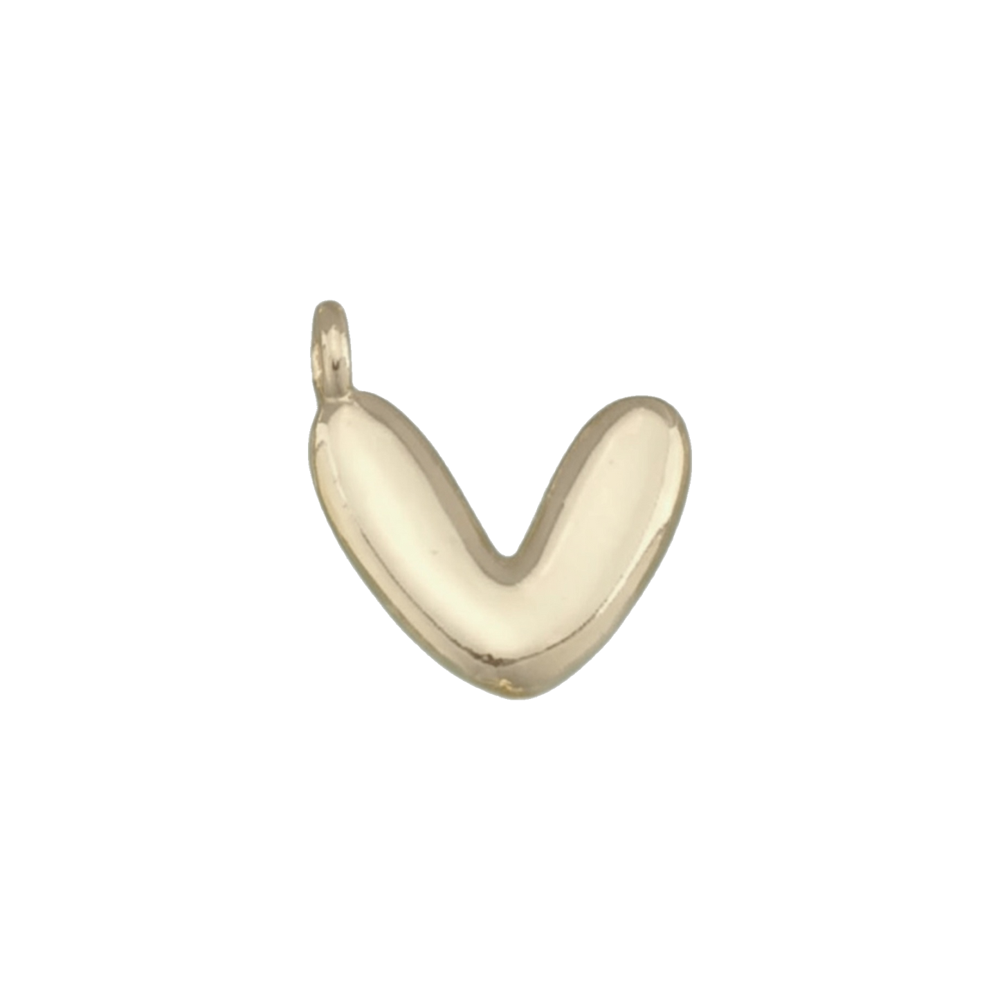 Gold Bubble Letter Charms